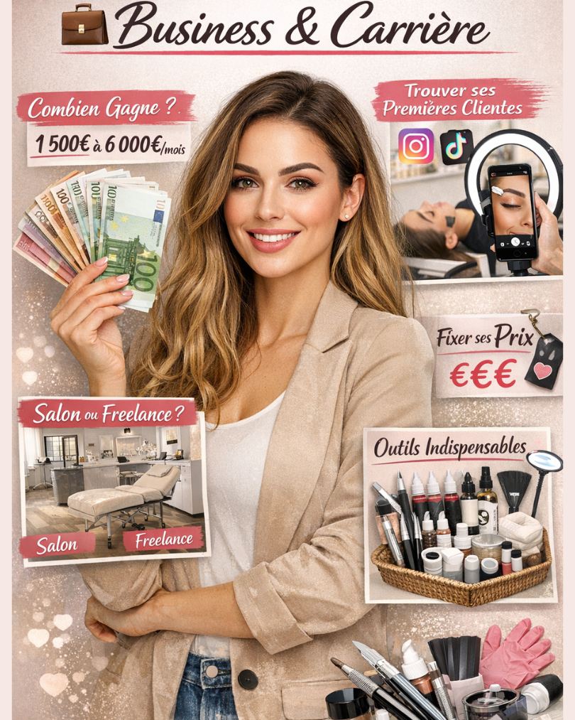 Business & carrière : réussir en tant que technicienne en sourcils