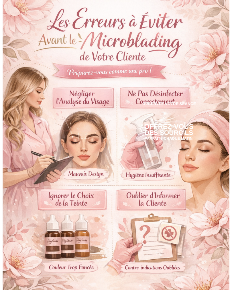 Les erreurs à éviter avant de réaliser un microblading sur votre cliente